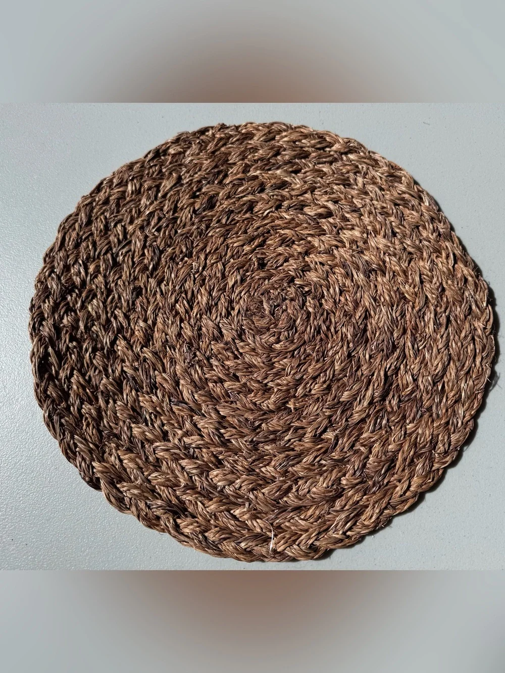 Crate & Barrel Bali Natural Brown Woven Abacá Placemats - Set of 4